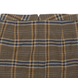 ZARA Womens Mini Skirt Brown Short Check XS