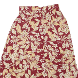 SAG HARBOUR Womens Maxi Skirt Maroon Long Floral M