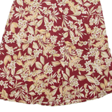 SAG HARBOUR Womens Maxi Skirt Maroon Long Floral M