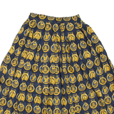 Womens Pleated Skirt Yellow Midi S
