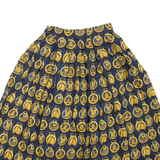 Womens Pleated Skirt Yellow Midi S
