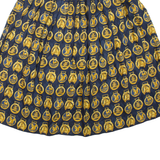 Womens Pleated Skirt Yellow Midi S