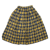 Womens Pleated Skirt Yellow Midi S