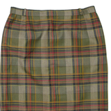 Womens Pencil Skirt Green Knee Length Check M