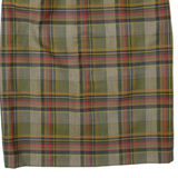 Womens Pencil Skirt Green Knee Length Check M