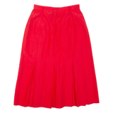 ST MICHAEL Womens Pleated Skirt Red Knee Length S
