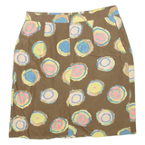 Womens Straight Skirt Brown Short Spotted L