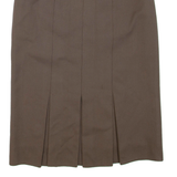 Womens Pencil Skirt Brown Knee Length Wool S