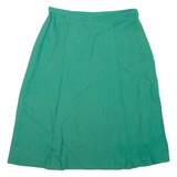 Womens A-Line Skirt Green Knee Length S