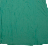 Womens A-Line Skirt Green Knee Length S