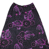 Womens Maxi Skirt Black Long Floral S