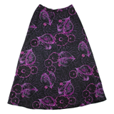 Womens Maxi Skirt Black Long Floral S