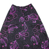 Womens Maxi Skirt Black Long Floral S