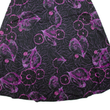 Womens Maxi Skirt Black Long Floral S