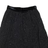 Womens Flare Skirt Black Midi XL