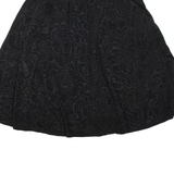 Womens Flare Skirt Black Midi XL
