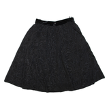 Womens Flare Skirt Black Midi XL