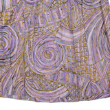 Womens Flare Skirt Purple Knee Length Crazy Pattern XL