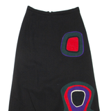 Womens A-Line Skirt Black Long S