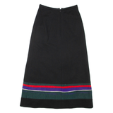 Womens A-Line Skirt Black Long S