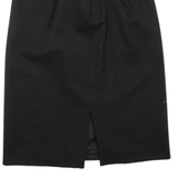 Womens Pencil Skirt Black Midi Wool M