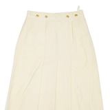 Womens A-Line Skirt Yellow Knee Length Striped XS