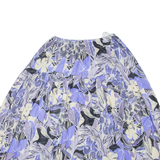 Womens Flare Skirt Purple Midi Floral M