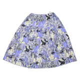 Womens Flare Skirt Purple Midi Floral M