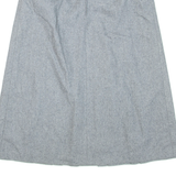 CHARLES DUMAS Belted Womens A-Line Skirt Grey Knee Length Wool S