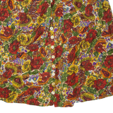 Womens Flare Skirt Red Midi Floral L