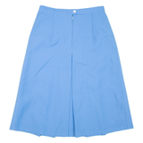 Womens Pleated Skirt Blue Midi S