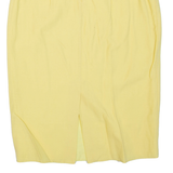 Womens Pencil Skirt Yellow Knee Length L