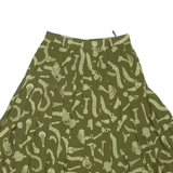 Womens Pleated Skirt Green Midi M