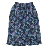 Womens Flare Skirt Blue Midi Floral M