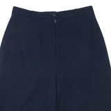 Womens Pleated Skirt Blue Knee Length M