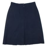 Womens Pleated Skirt Blue Knee Length M