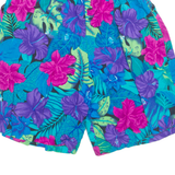 BOBBY BROOKS Womens Chino Shorts Blue 90s Floral S W24