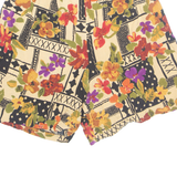 EXPOSE Womens Chino Shorts Cream 90s Floral L W28