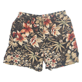 ANALOGY Womens Chino Shorts Black 90s Floral XL W34