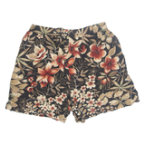 ANALOGY Womens Chino Shorts Black 90s Floral XL W34