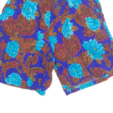 NORTON MCNAUGHJTON Womens Chino Shorts Brown 90s Floral S W26