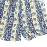 SOLUTIONS Womens Chino Shorts Blue 90s Crazy Pattern S W26