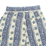 SOLUTIONS Womens Chino Shorts Blue 90s Crazy Pattern S W26