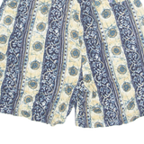 SOLUTIONS Womens Chino Shorts Blue 90s Crazy Pattern S W26