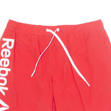 REEBOK Lined Mens Swimming Shorts Red L W32