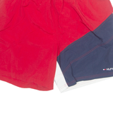 TOMMY HILFIGER Mesh Lined Mens Swimming Shorts Red Colourblock XL W30