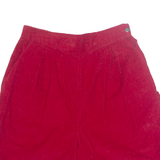 CABIN CREEK Womens Chino Shorts Red 90s M W30