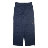 DICKIES Mens Trousers Blue Regular Straight W34 L32