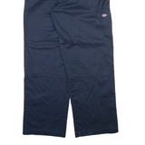 DICKIES Mens Trousers Blue Regular Straight W34 L32