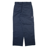 DICKIES Mens Trousers Blue Regular Straight W34 L32